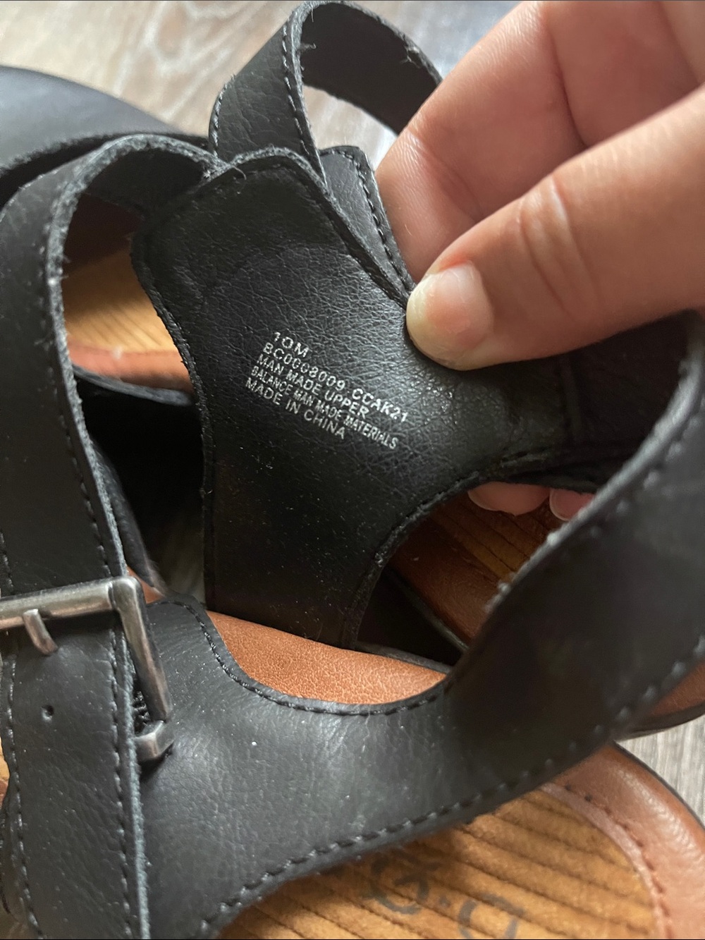 B.O.C. Women's Natasha Comfort Wedge Sandals Size 10M Black Mary Jane Clog - Picture 2 of 4